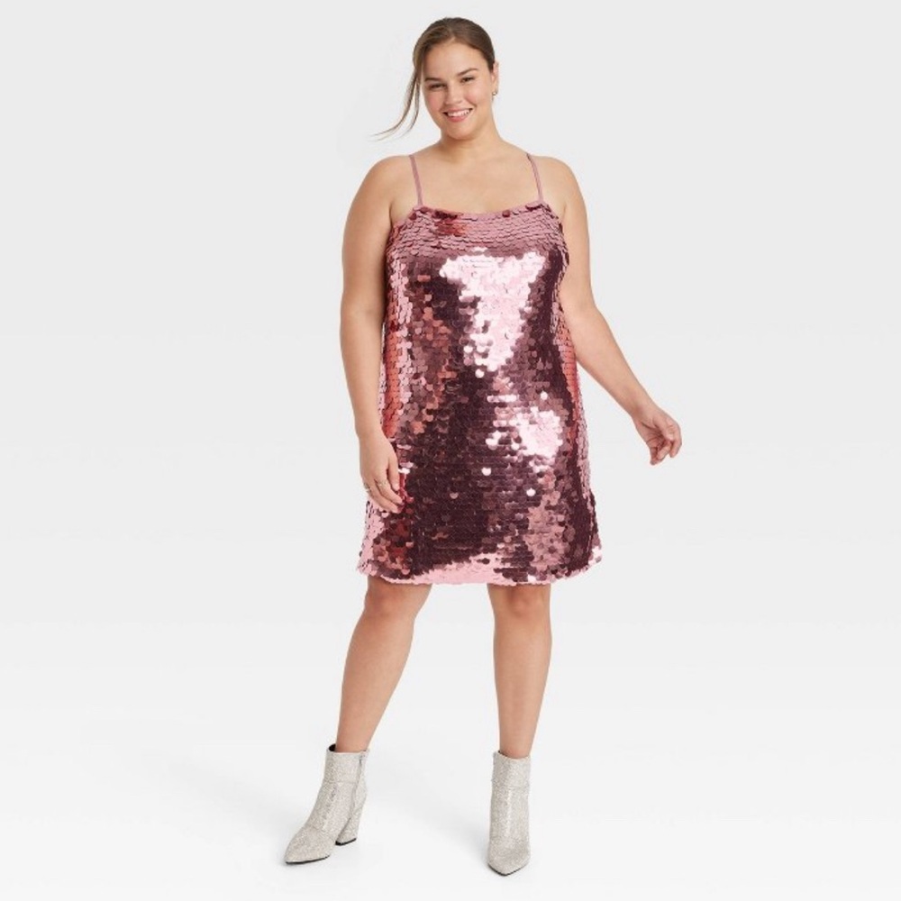 A New Day Punk Sequin Slip Dress- L NWT
